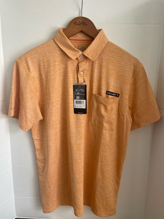 Salt Life Other - Salt Life Men's Peach Heather Polo Shirt